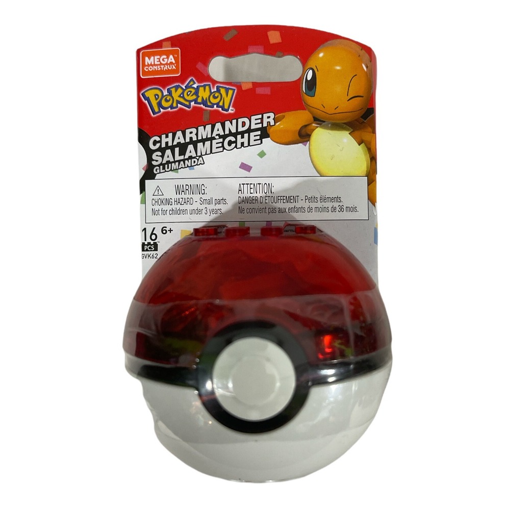 Mega Construx POKEMON BALL Pikachu Buildable Actionā Figure 16 pcs SEALED NEW